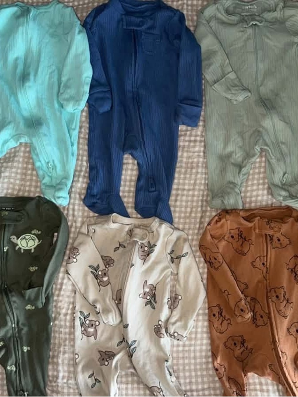 6pc Newborn Baby Boy Sleeper Bundle 🤎 | Neutral & Cozy